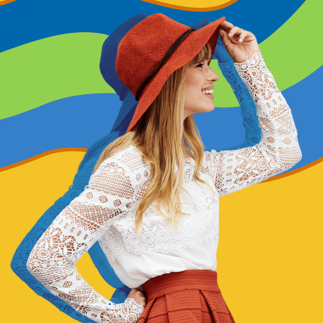 Stylish woman boosting brand visibility